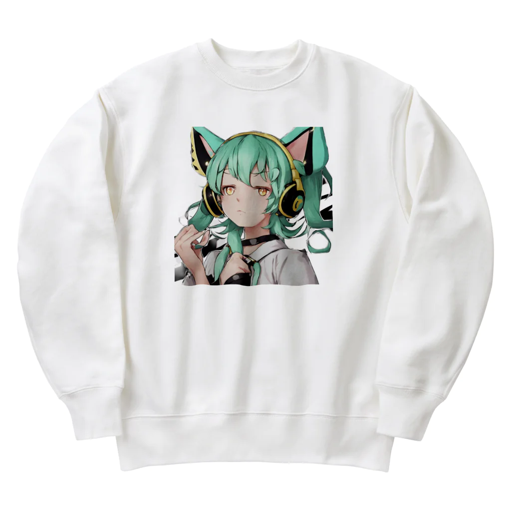 VOCALOID風な商品をのVOCALOID風猫耳 透過version Heavyweight Crew Neck Sweatshirt