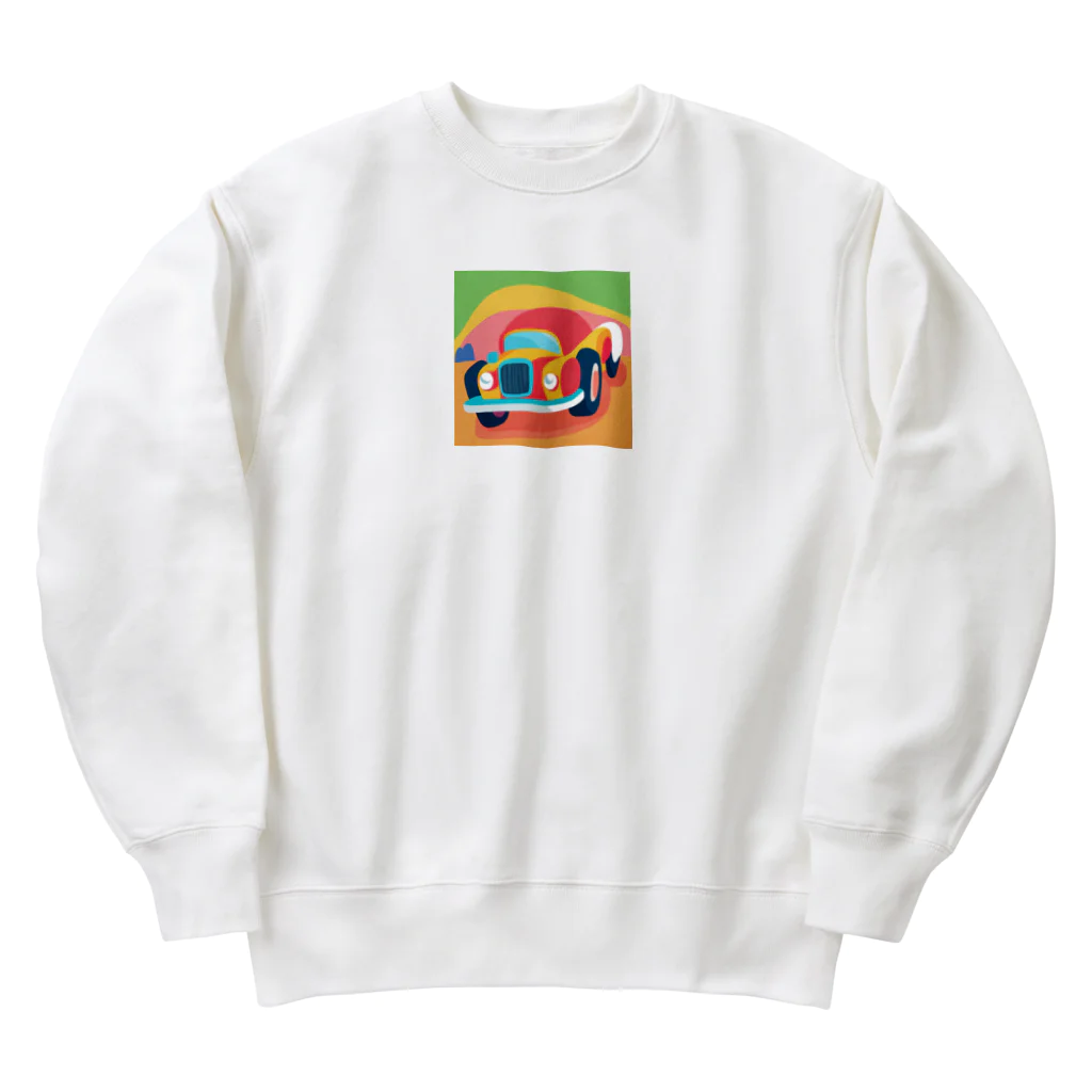 nekobu0323のポップな車 Heavyweight Crew Neck Sweatshirt