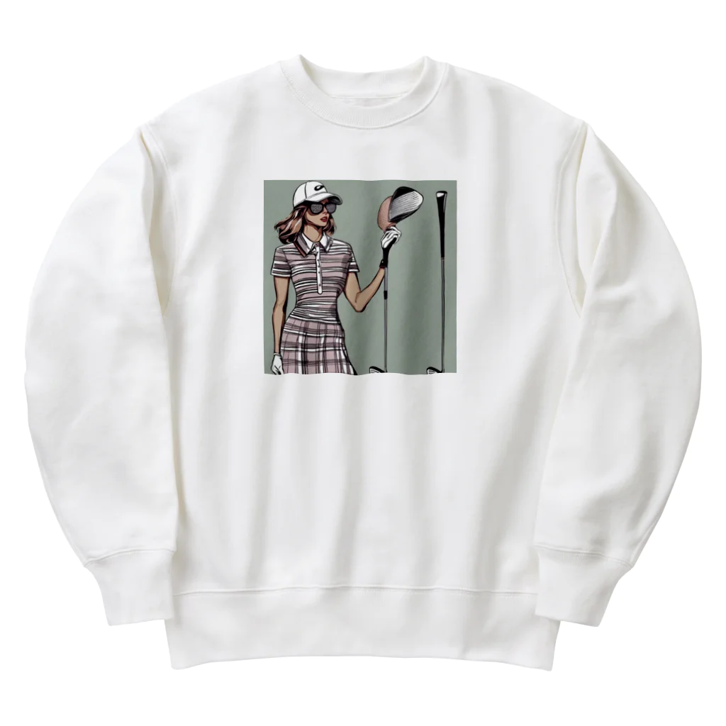 BIRDIE_GIRLのおしゃれゴルフ Heavyweight Crew Neck Sweatshirt