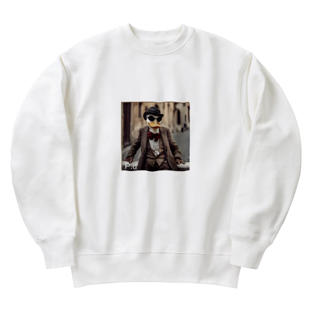 pendoragonグッズ店のイケオジ　アヒル Heavyweight Crew Neck Sweatshirt