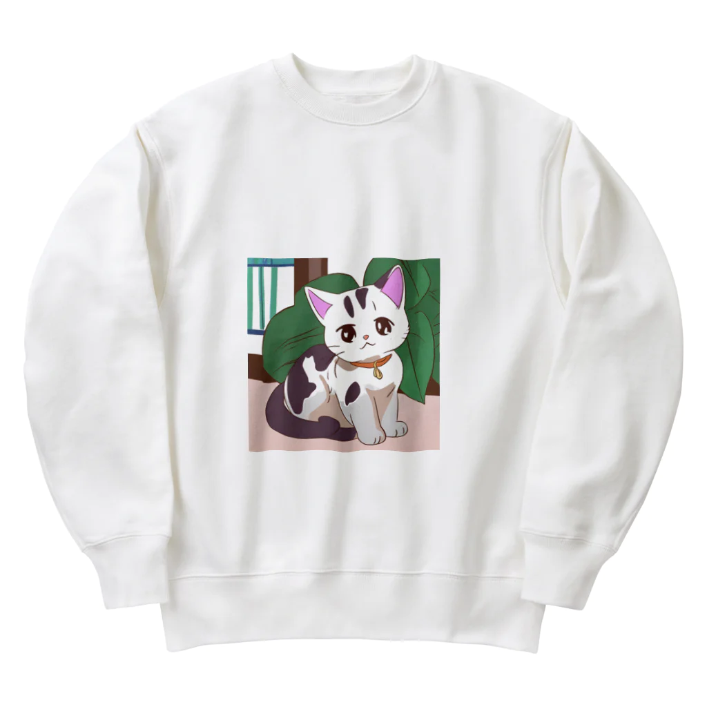 FortuneRiserのふわにゃんこ Heavyweight Crew Neck Sweatshirt