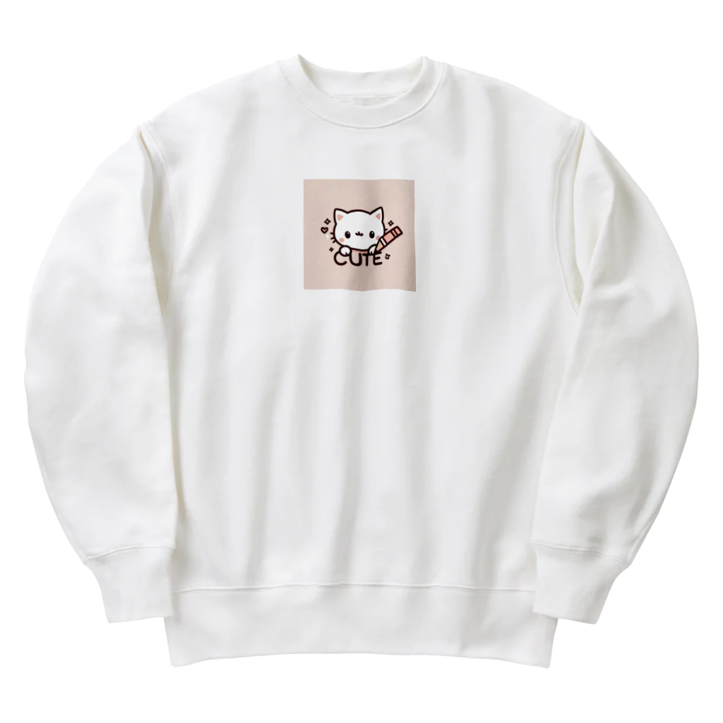 mini_asuのCut 猫 Heavyweight Crew Neck Sweatshirt