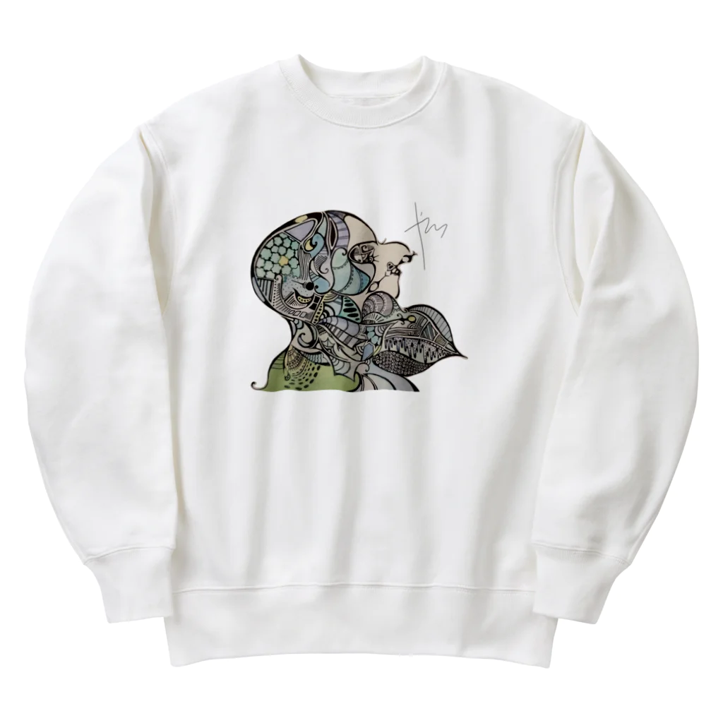 牧 やひろの水浅葱 Heavyweight Crew Neck Sweatshirt