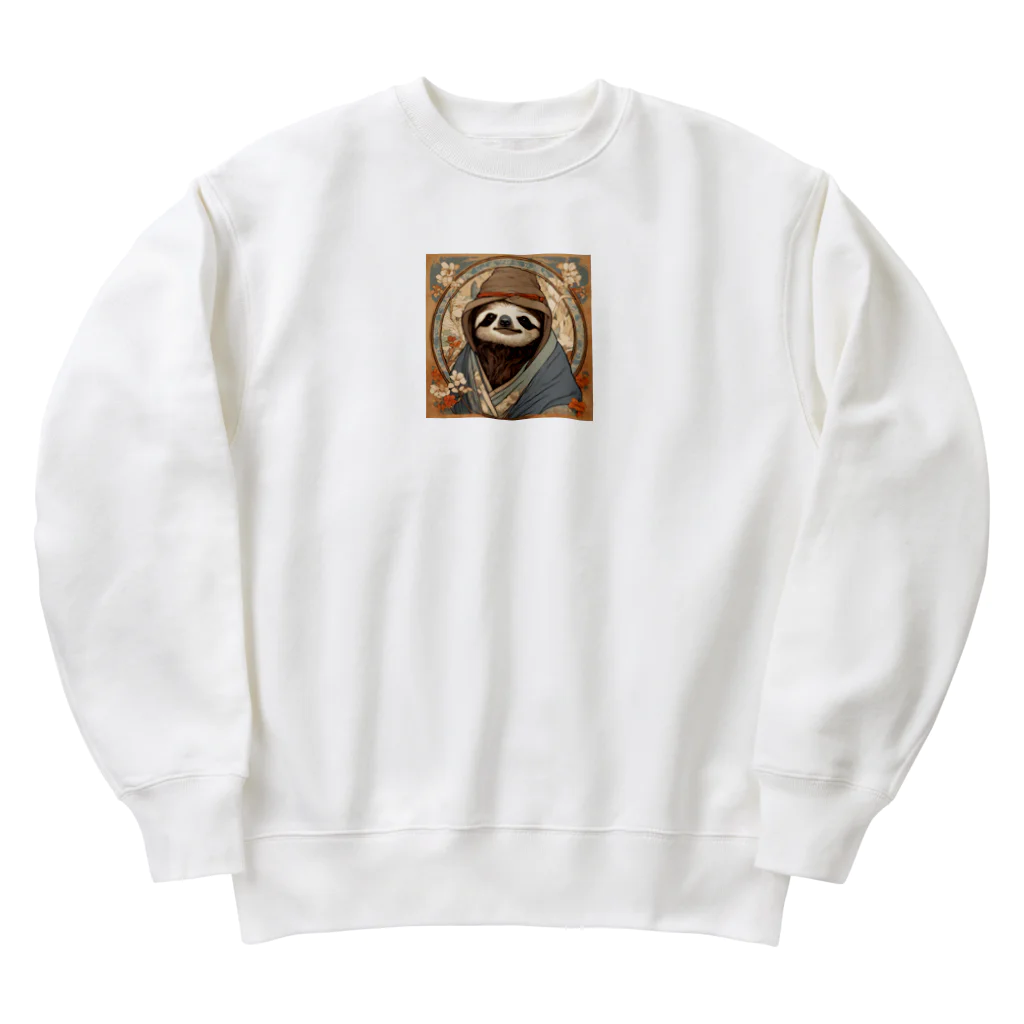 nico-cafe-yururiのさすらいのナマケモノ Heavyweight Crew Neck Sweatshirt