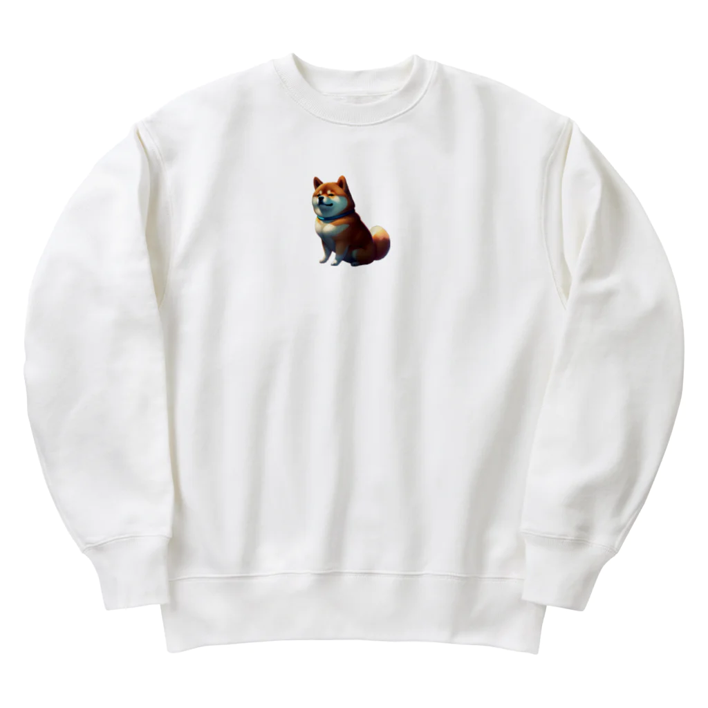 どうぶつ王国のぷくぷく柴犬 Heavyweight Crew Neck Sweatshirt