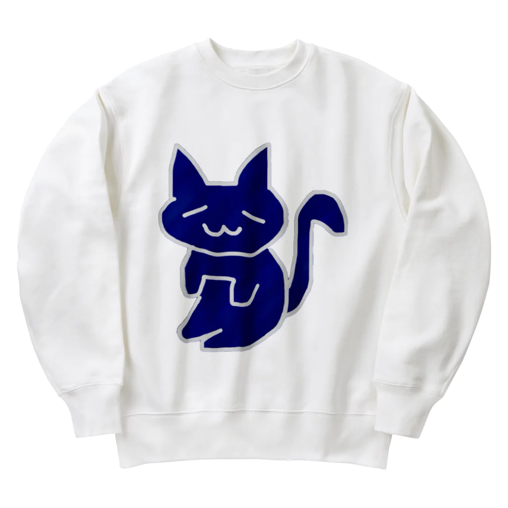 @youの青い猫 Heavyweight Crew Neck Sweatshirt