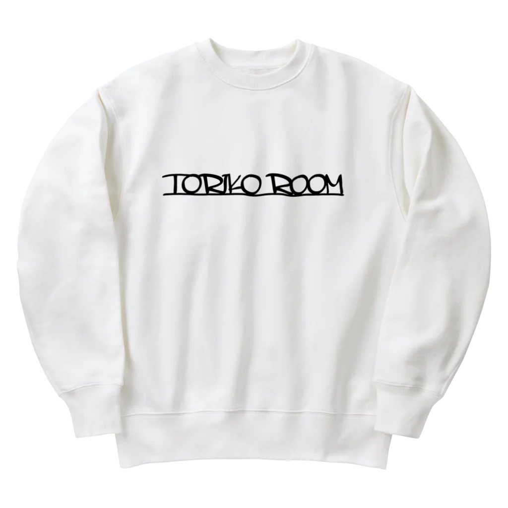 TORIKO ROOMの「TORIKO ROOM」ショップロゴアイテム フォントブラック ヘビーウェイトスウェット