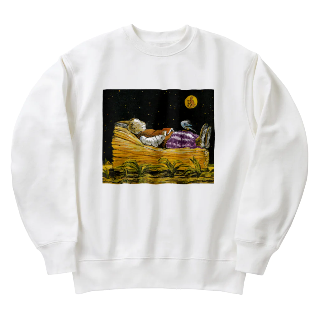 心の森ミュージアム　遊童館の星降る夜　b Heavyweight Crew Neck Sweatshirt