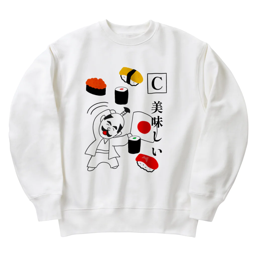 momolove のおいCでちょんまげ～ Heavyweight Crew Neck Sweatshirt