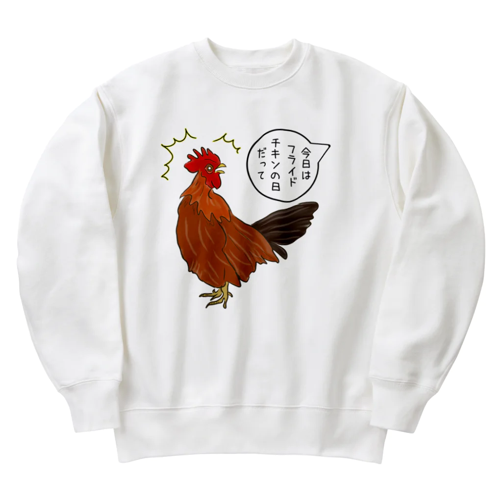 LalaHangeulのフライドチキンの日 Heavyweight Crew Neck Sweatshirt