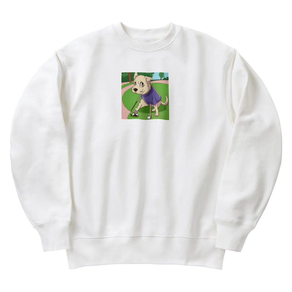 shibaショップのプロゴルファー犬 Heavyweight Crew Neck Sweatshirt