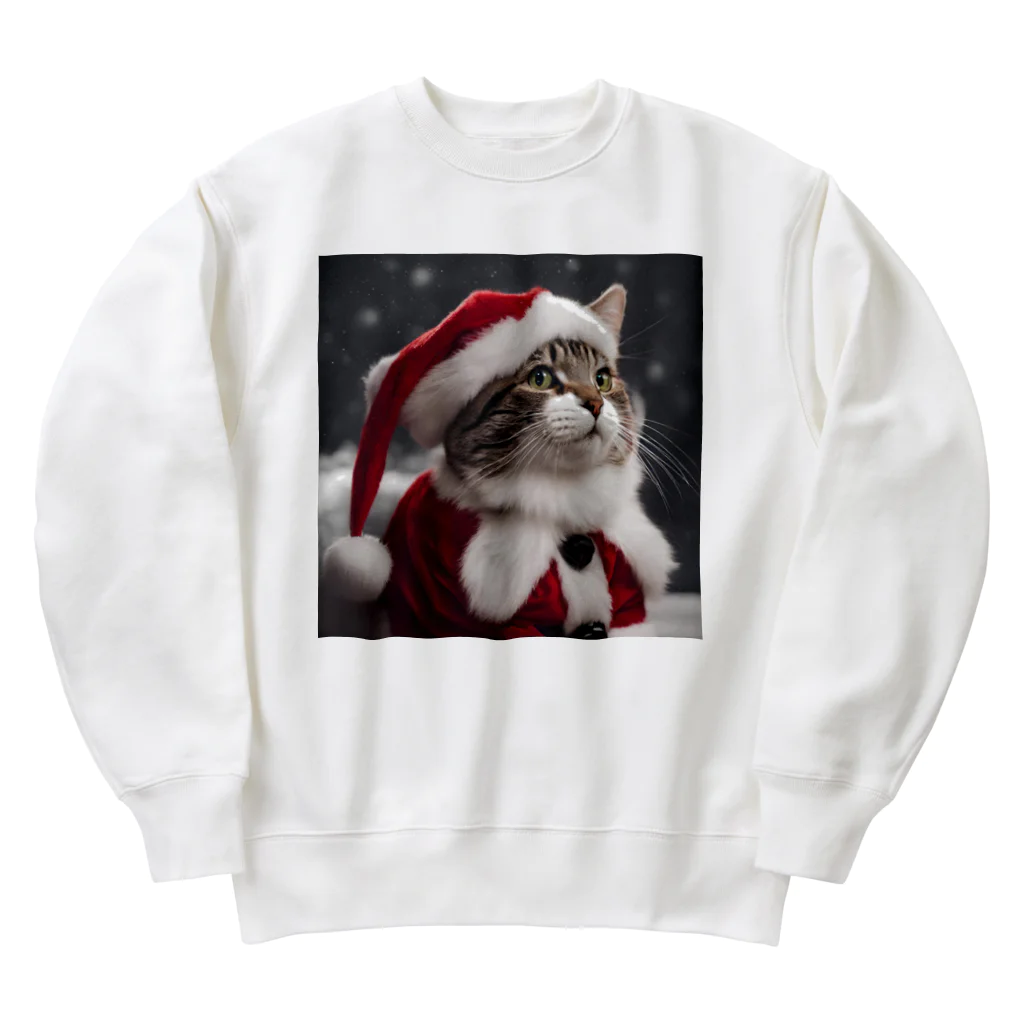 ラディアンス・ストアの猫のサンタさん Heavyweight Crew Neck Sweatshirt