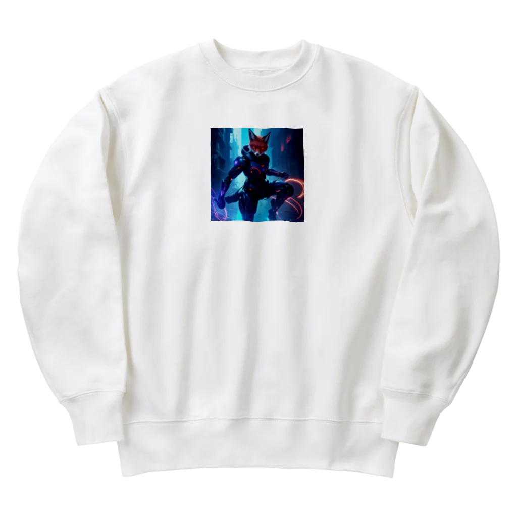 ZZRR12のメカニカル・キツネの都市探索」: "Mechanical Urban Fox Exploration" Heavyweight Crew Neck Sweatshirt