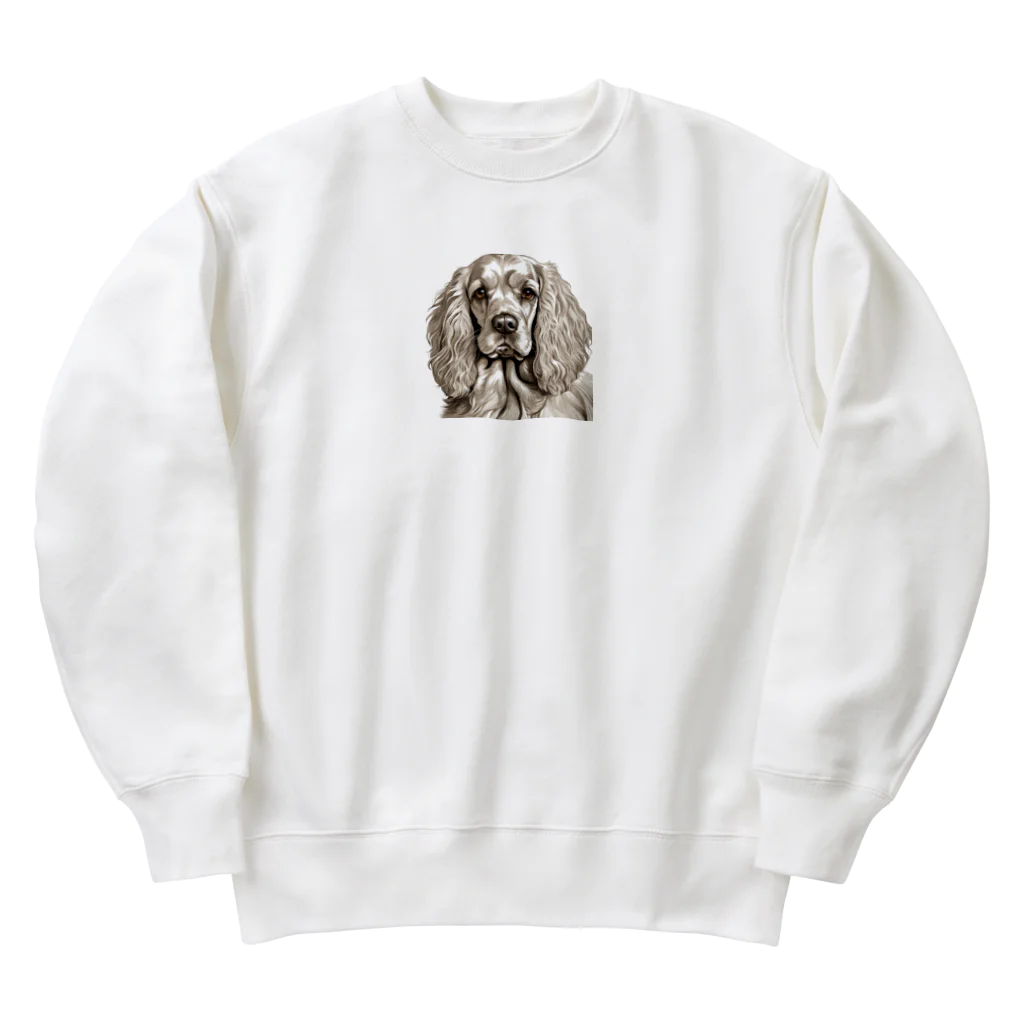 Yoshikoのクリエイトショップのアメリカンコッカーのハリーくん Heavyweight Crew Neck Sweatshirt