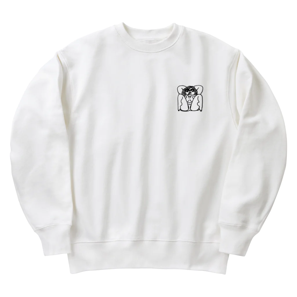 💞カスタ~ドぷりんちゃんのおへや💞のFREEニップルガール Heavyweight Crew Neck Sweatshirt