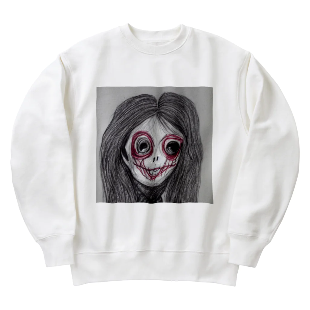 KOUの怖い絵 Heavyweight Crew Neck Sweatshirt