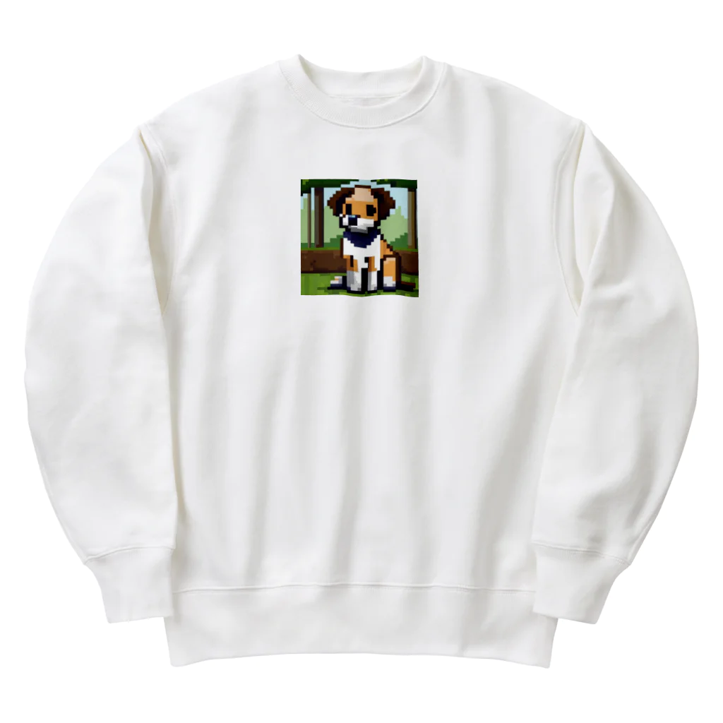 スマイル＿Ｓのドット絵イヌ Heavyweight Crew Neck Sweatshirt