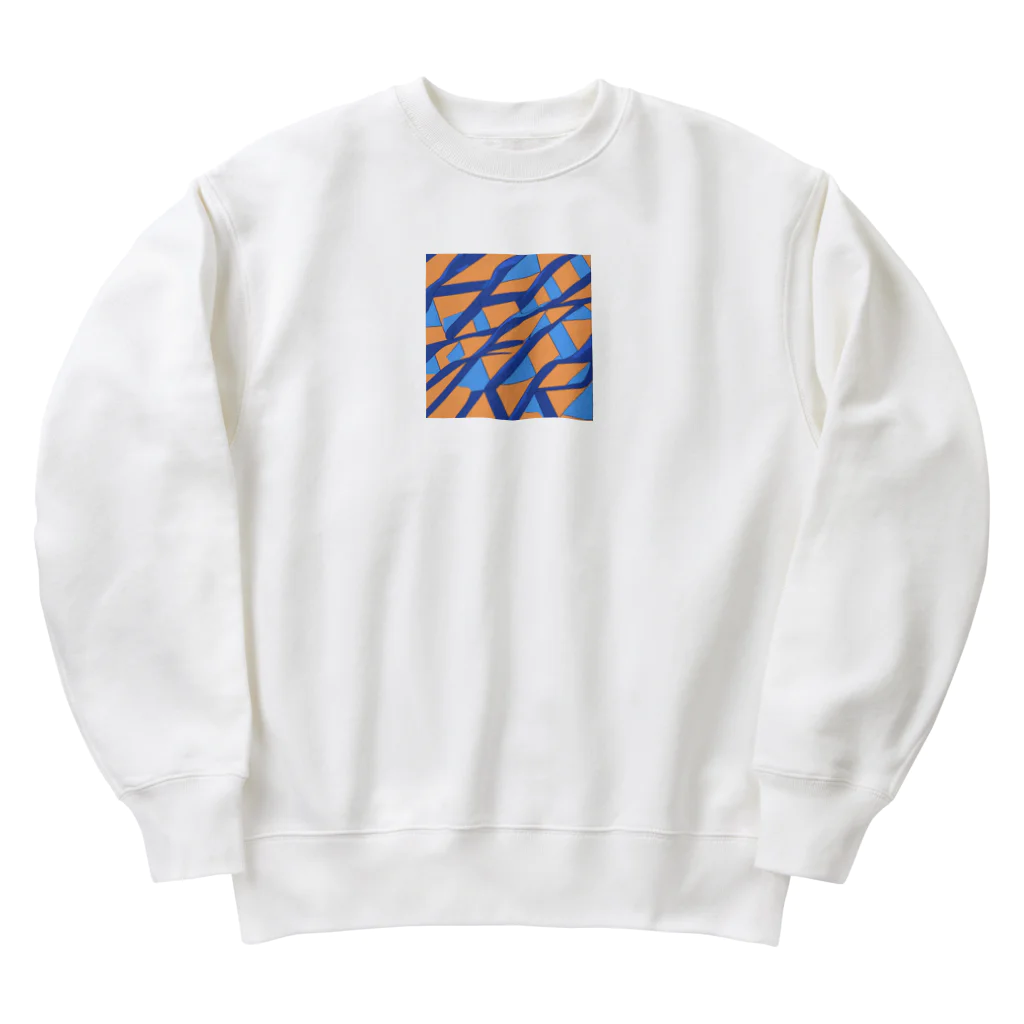 理系大学院生の出力のティールオレンジ Heavyweight Crew Neck Sweatshirt