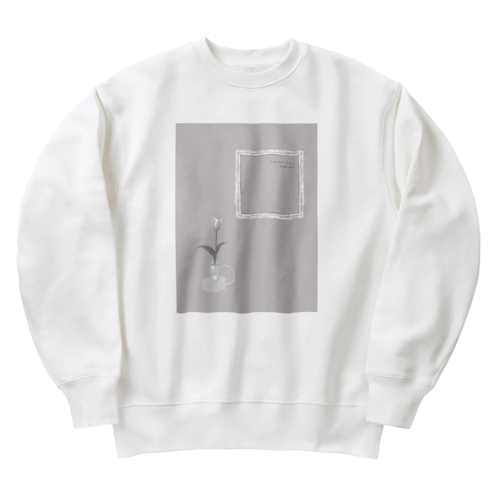 rilybiiのチューリップと花瓶とフレーム Heavyweight Crew Neck Sweatshirt