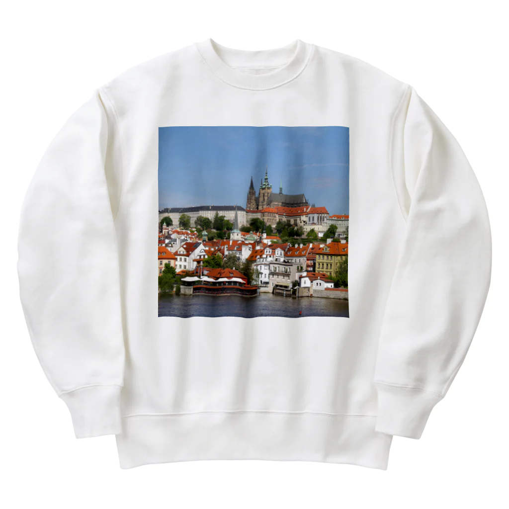 bitpiyoのプラハ城 Heavyweight Crew Neck Sweatshirt