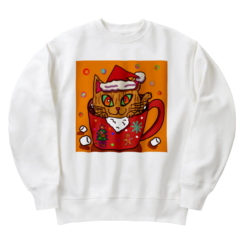 MAのクリスマスにゃんこ Heavyweight Crew Neck Sweatshirt