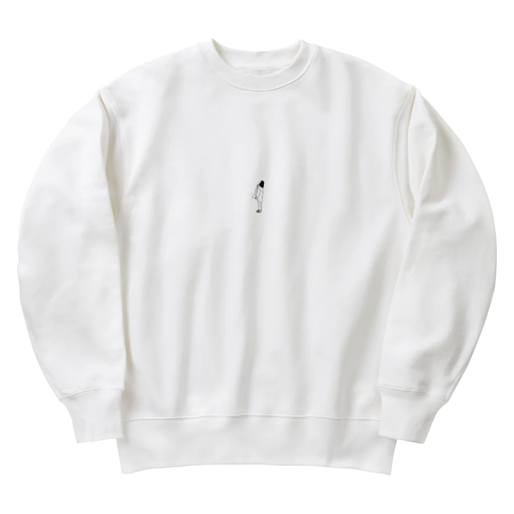 reo_pageの見上げる女性 Heavyweight Crew Neck Sweatshirt