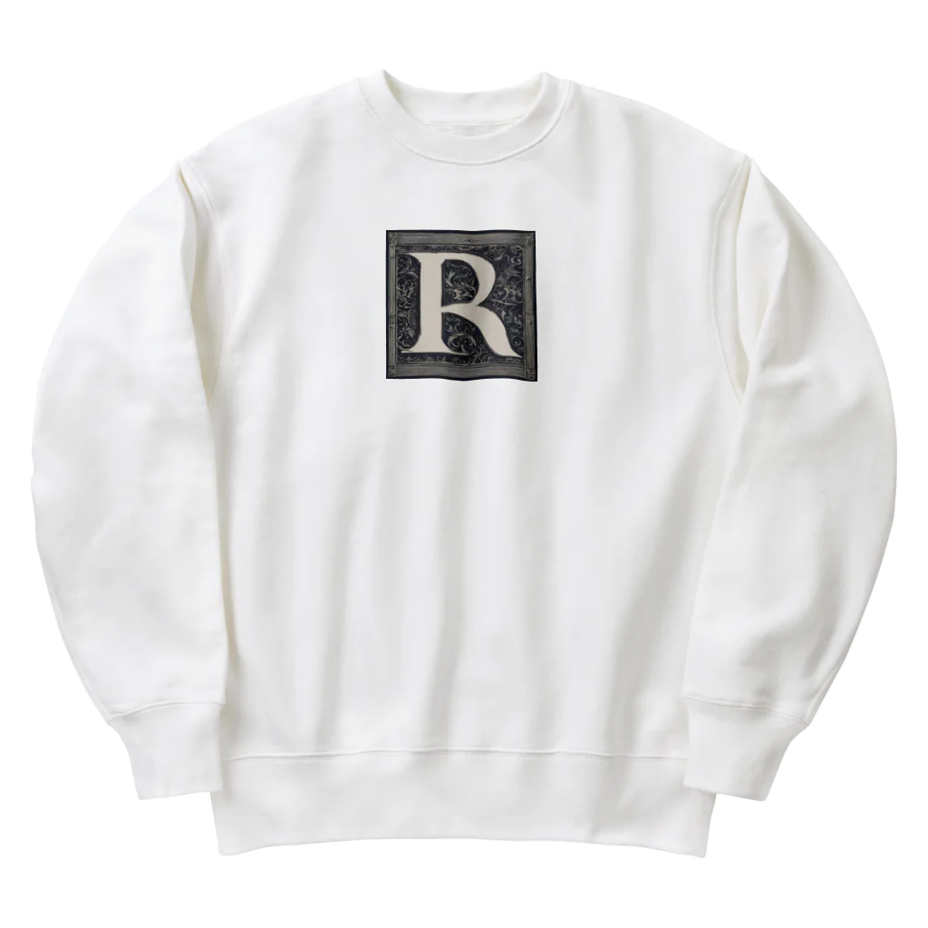 connectの幸運アルファベットR Heavyweight Crew Neck Sweatshirt