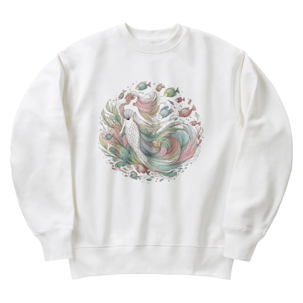 NATTOMOのキュートなマーメイド Heavyweight Crew Neck Sweatshirt