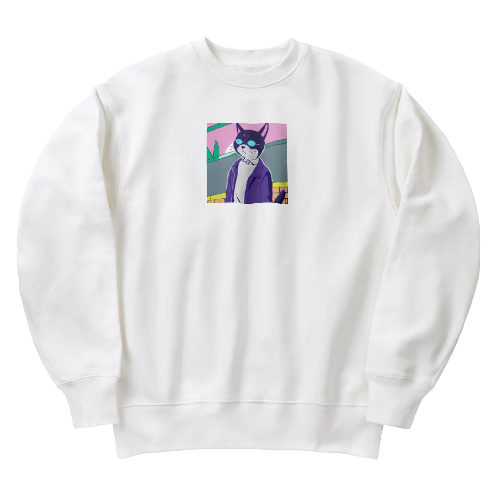 ブギーズのヌコ博士 Heavyweight Crew Neck Sweatshirt