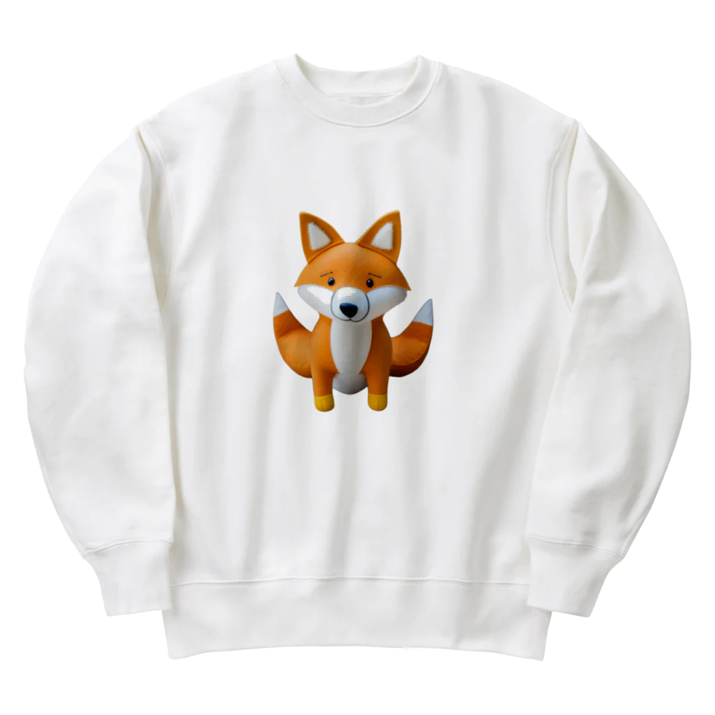 ヤマネコのフェルトのキツネ Heavyweight Crew Neck Sweatshirt