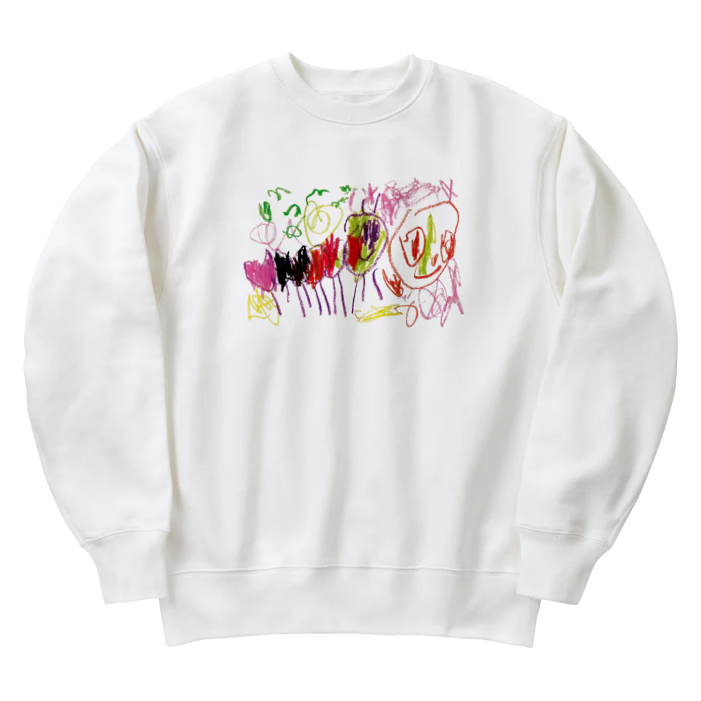 みーみちゃんのお店のみーみちゃんのあおむし Heavyweight Crew Neck Sweatshirt