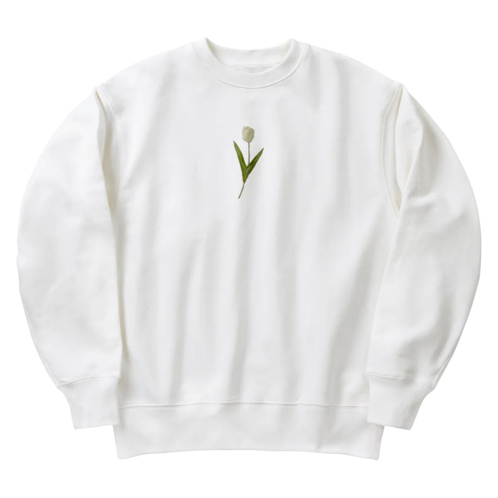 rilybiiのCream Tulip Heavyweight Crew Neck Sweatshirt