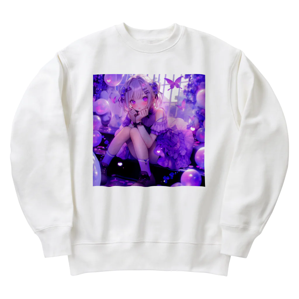 エクレア【eclair】AIイラスト×オリジナルグッズのゴシック少女 Heavyweight Crew Neck Sweatshirt