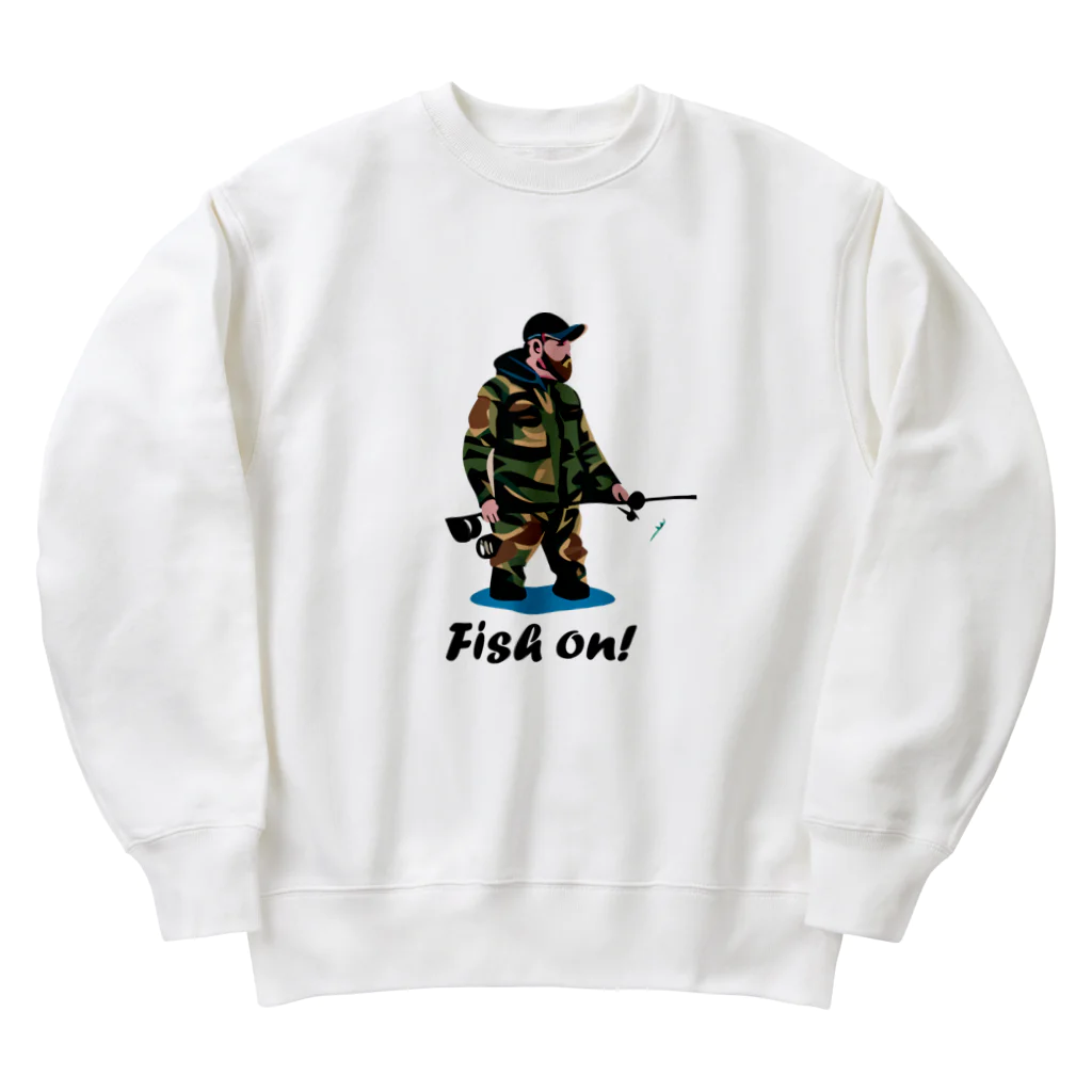 【公式】Fish on！の釣り人デザイン① Heavyweight Crew Neck Sweatshirt