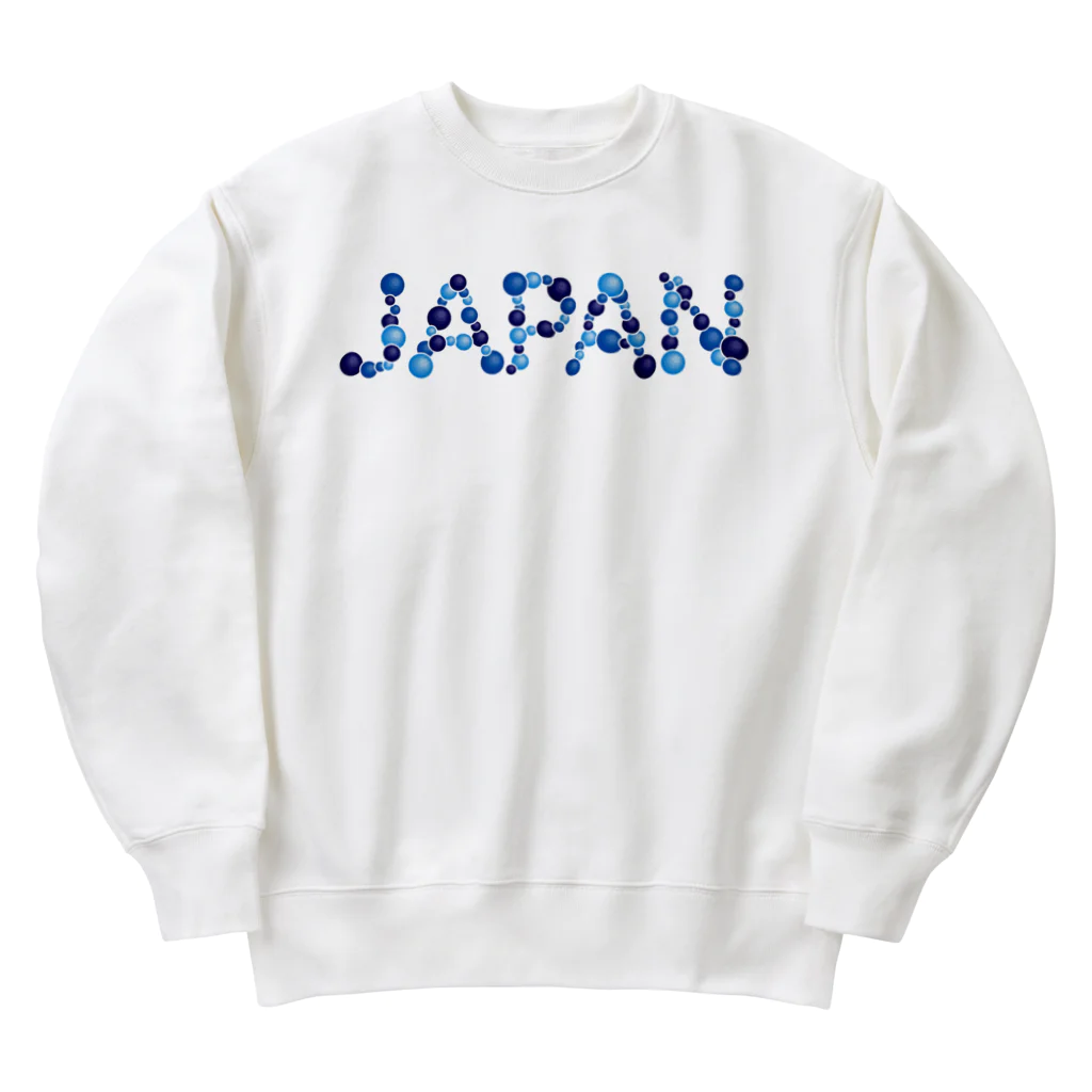 junichi-goodsのバルーン文字「JAPAN」（青色系） ヘビーウェイトスウェット