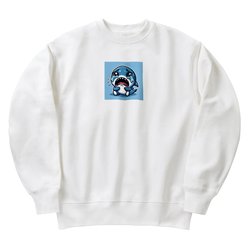 ryoの店の泣き虫シャーク Heavyweight Crew Neck Sweatshirt