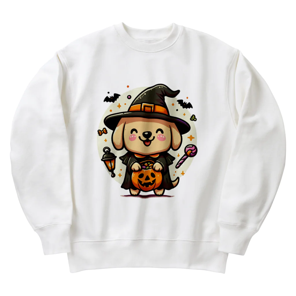 sakurafubukiのハロウィンワンコ・ランタンライトアップ Heavyweight Crew Neck Sweatshirt