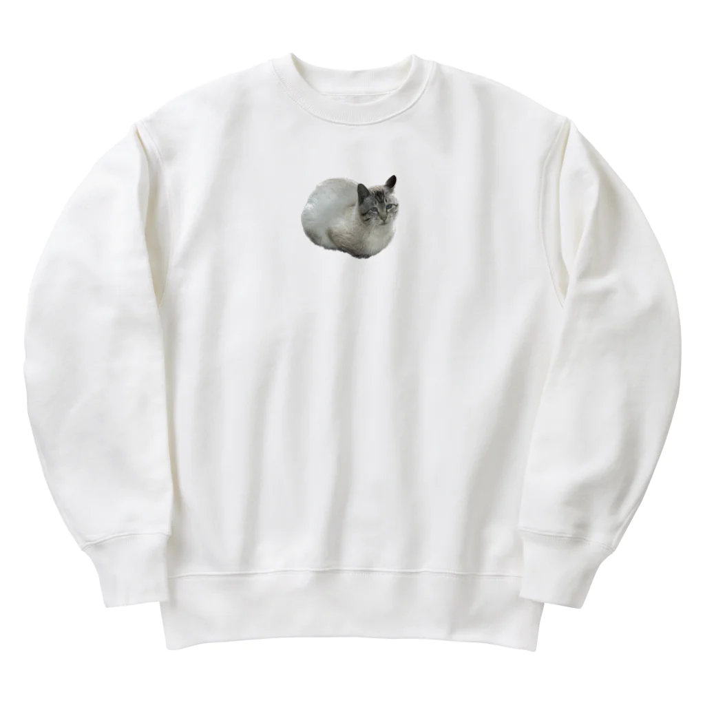 筋肉至上主義者のワイの婆ちゃん家のネッコ Heavyweight Crew Neck Sweatshirt