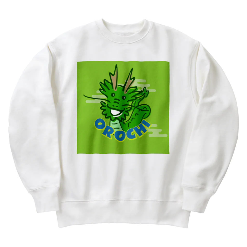 森本雄也の石見神楽_八岐大蛇＠forestgreen Heavyweight Crew Neck Sweatshirt