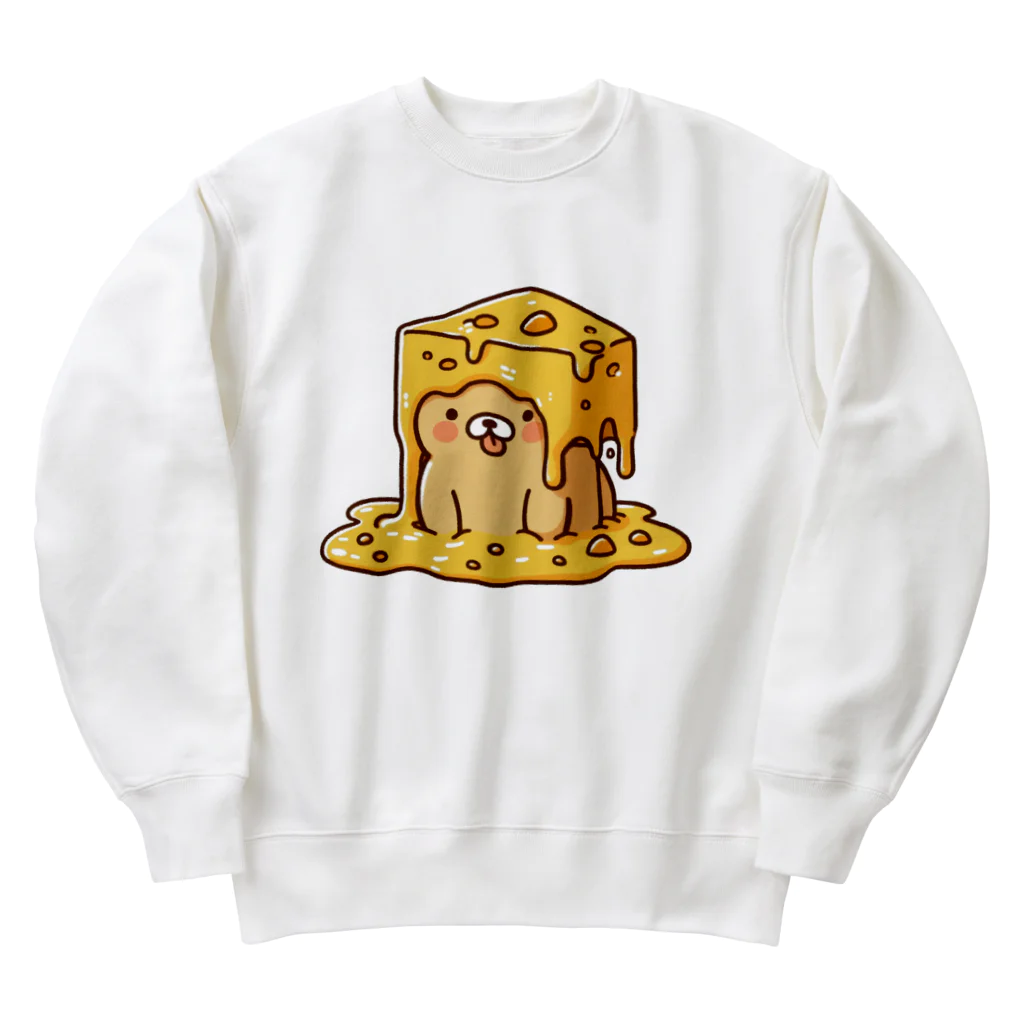 姫とすずり。のちーずくま Heavyweight Crew Neck Sweatshirt