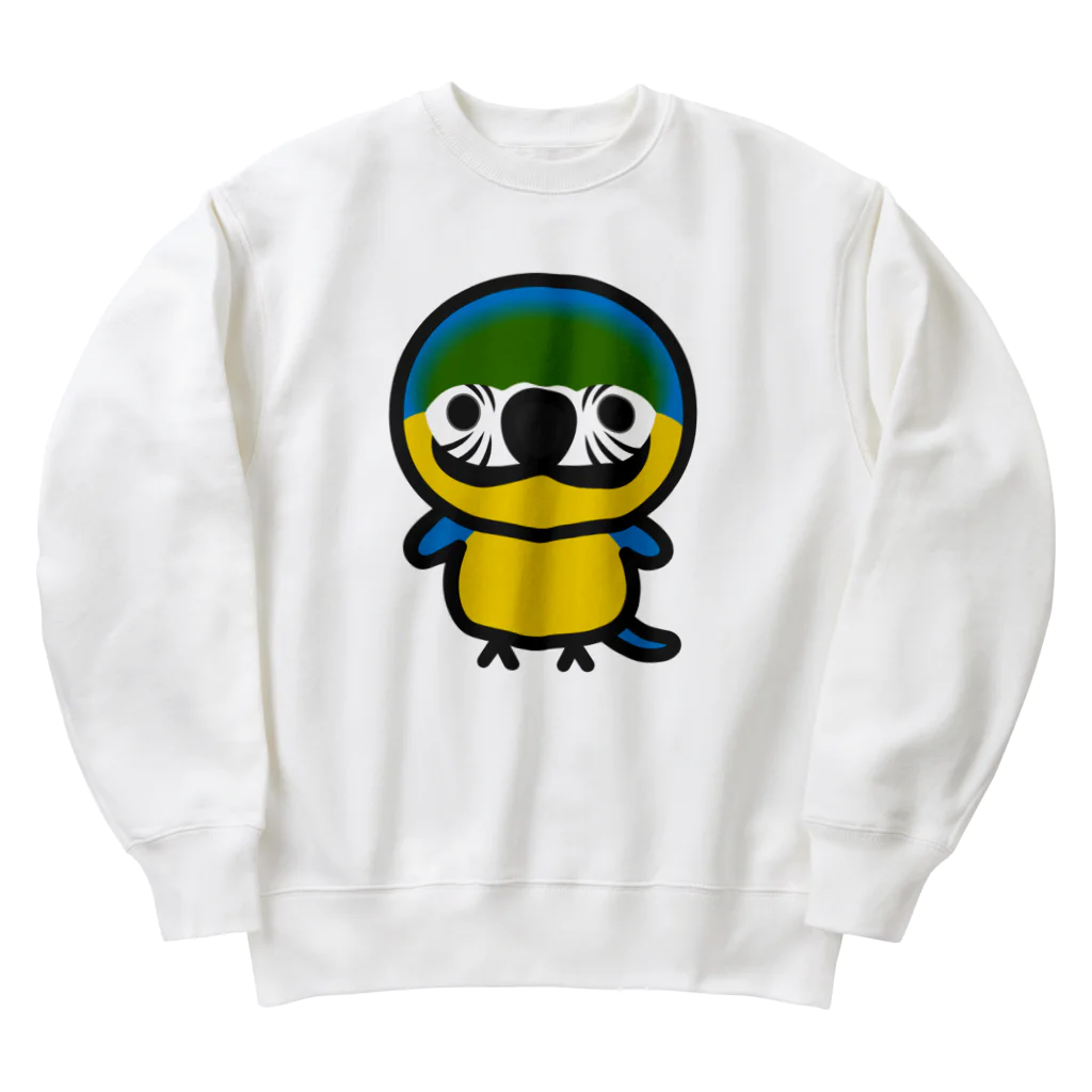 いんこ屋堂のルリコンゴウインコ Heavyweight Crew Neck Sweatshirt