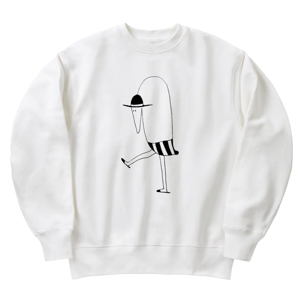 ぽつり図鑑の「スリッパさん」 Heavyweight Crew Neck Sweatshirt