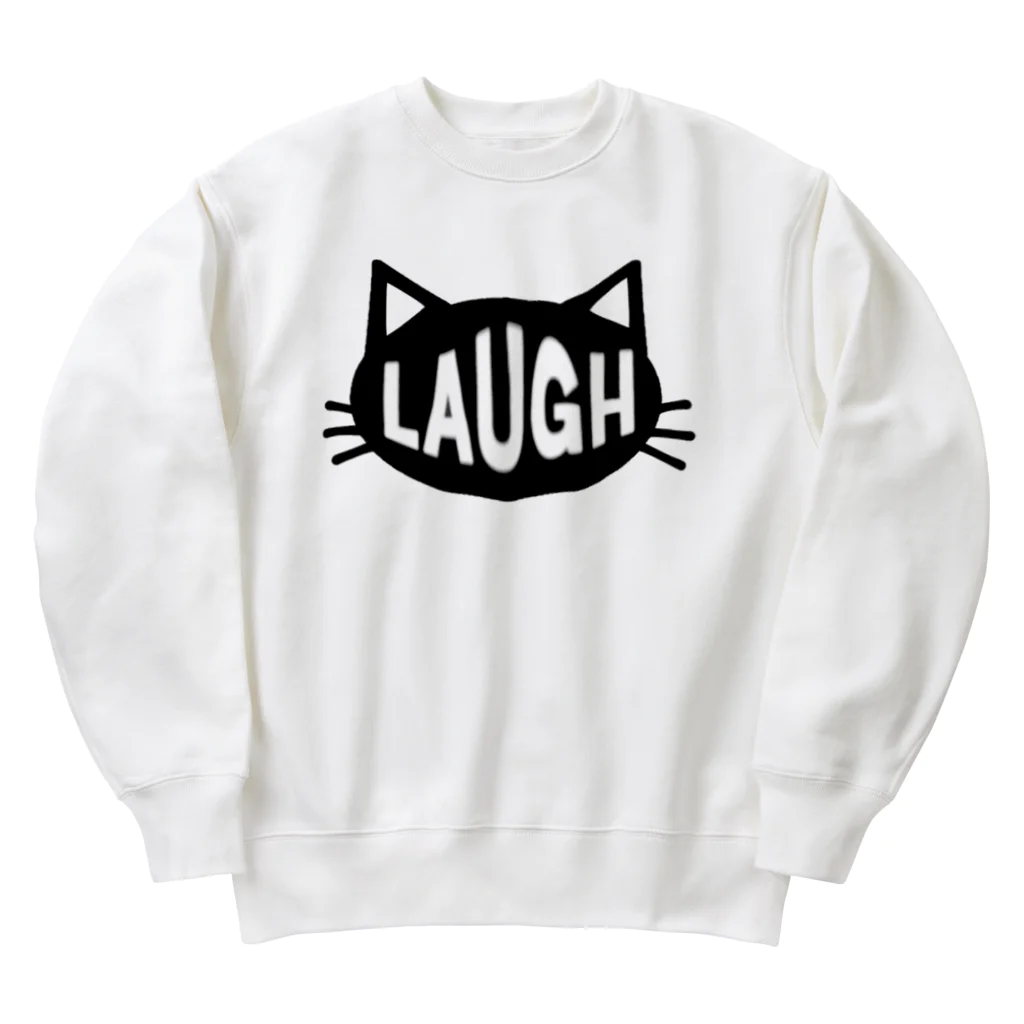 LAUGHのLAUGH ロゴ　黒 Heavyweight Crew Neck Sweatshirt