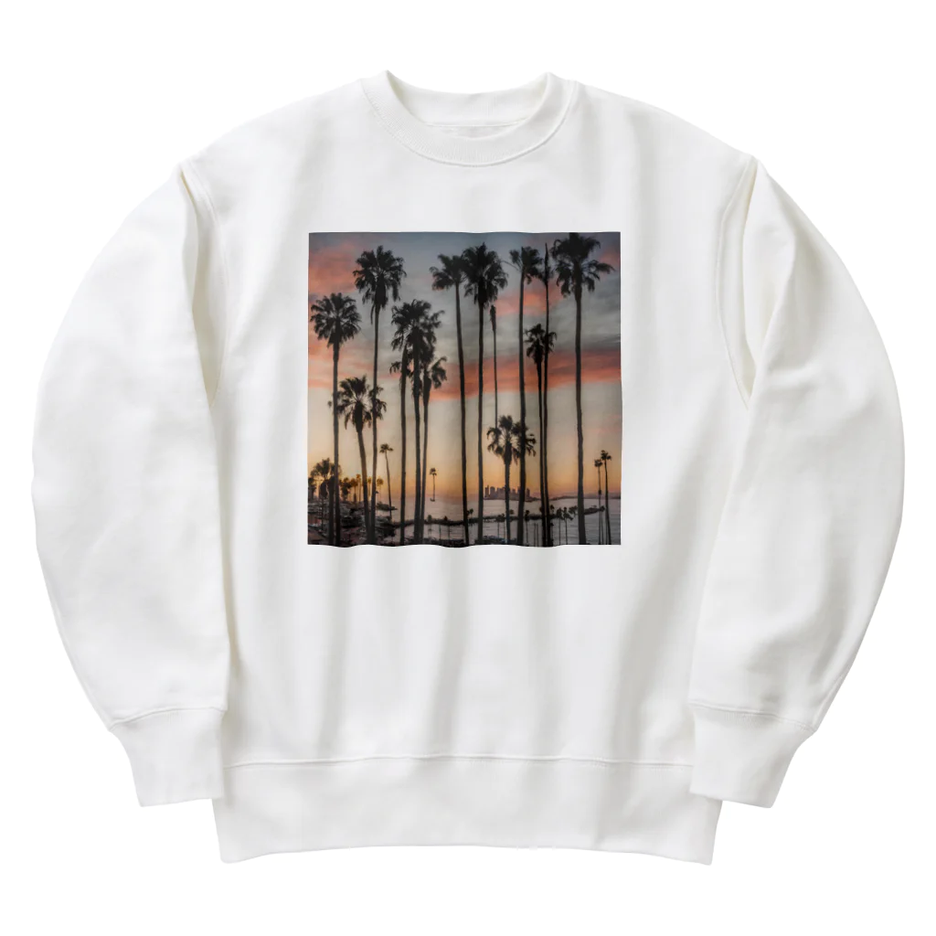 サーフサイドファッションのサンセットビーチパーム Heavyweight Crew Neck Sweatshirt