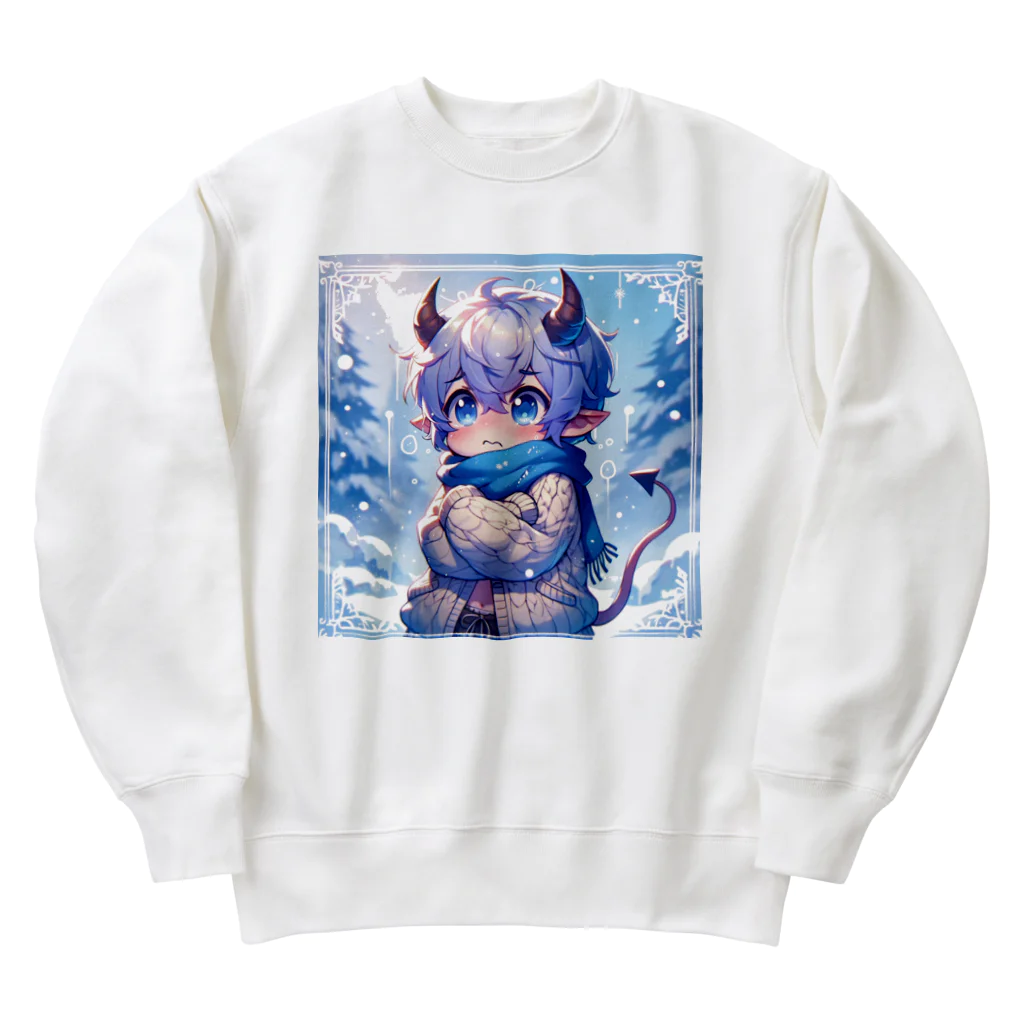 呪文・魔法唱えますのオニのコドモpart2 Heavyweight Crew Neck Sweatshirt