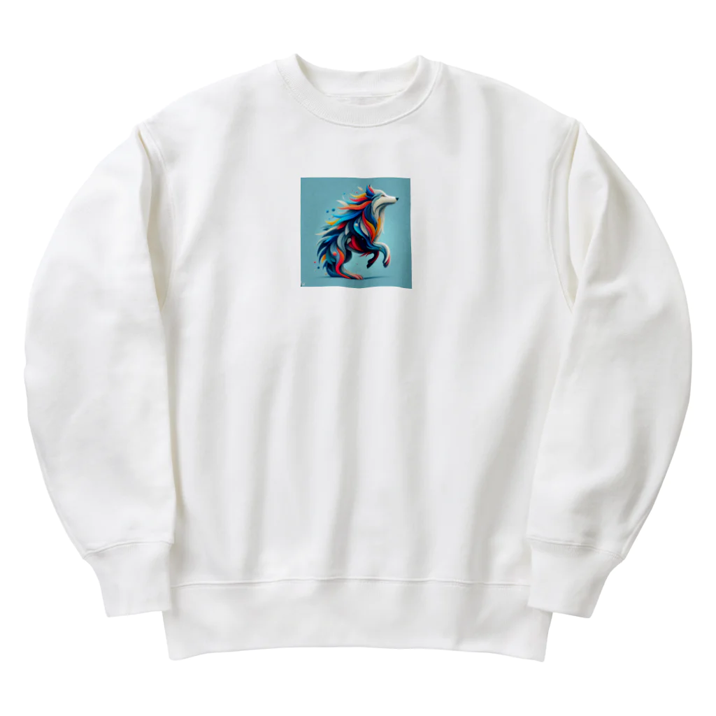 stone8のレインボーウルフ Heavyweight Crew Neck Sweatshirt