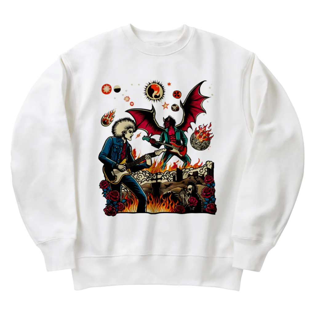 UNchan(あんちゃん)    ★unlimited★の悪魔とランデブー Heavyweight Crew Neck Sweatshirt