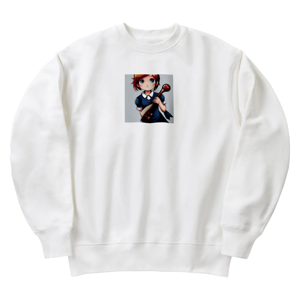 ほっこり絵音舎のオケ部入団希望の リンちゃん Heavyweight Crew Neck Sweatshirt