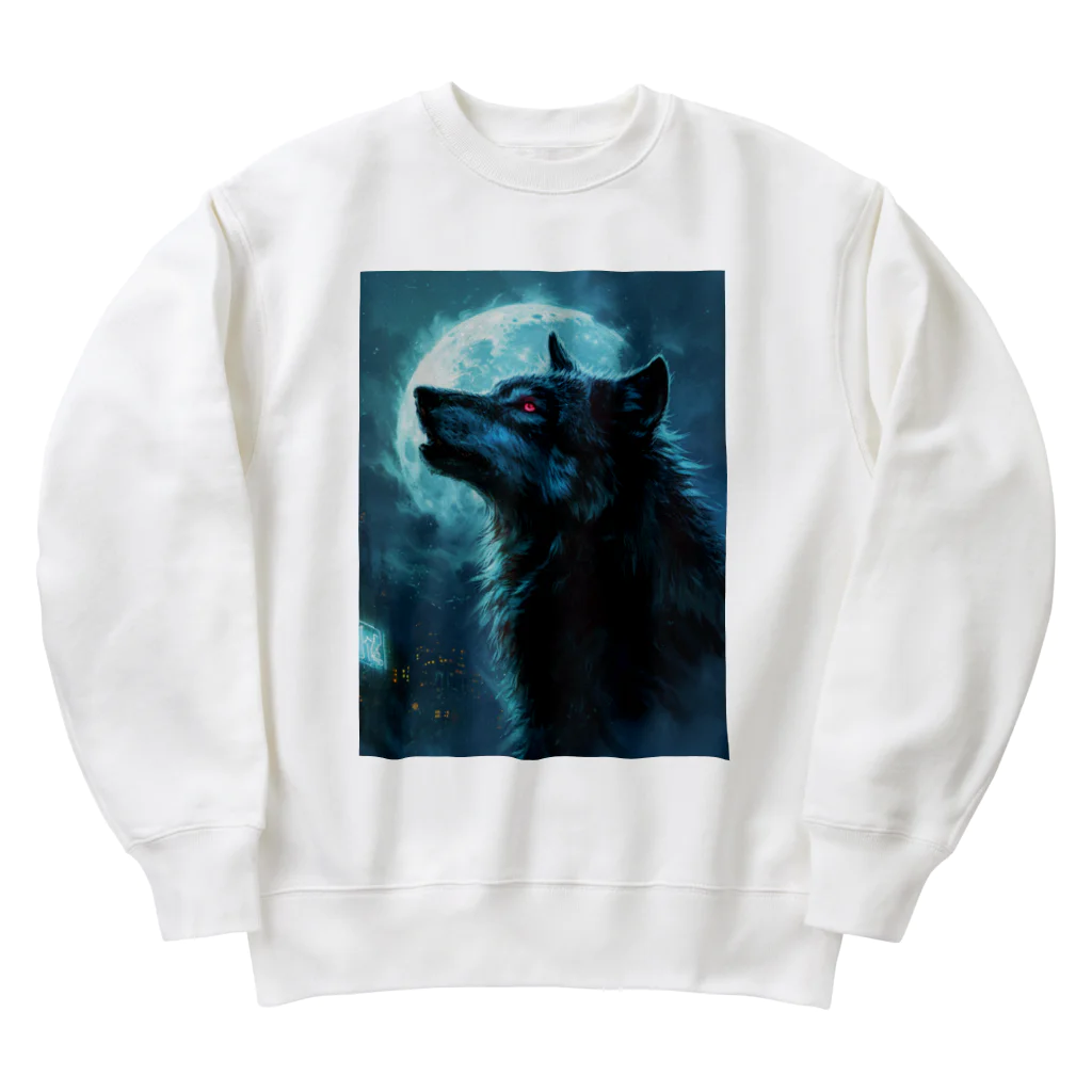 The_Hunting_GroundのTonight's moon is for wolves. Heavyweight Crew Neck Sweatshirt