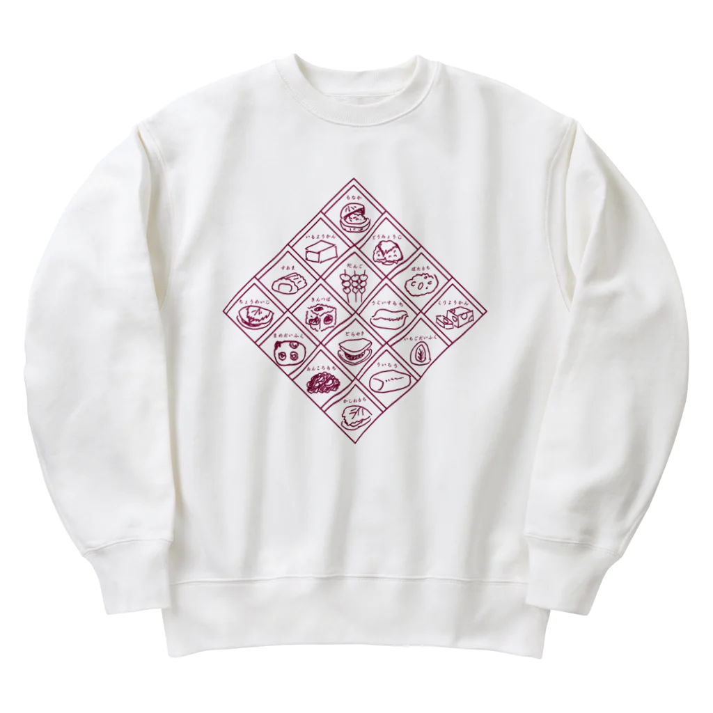 ANKO PRODUCTの和スイーツ井桁仕切 紫 Heavyweight Crew Neck Sweatshirt